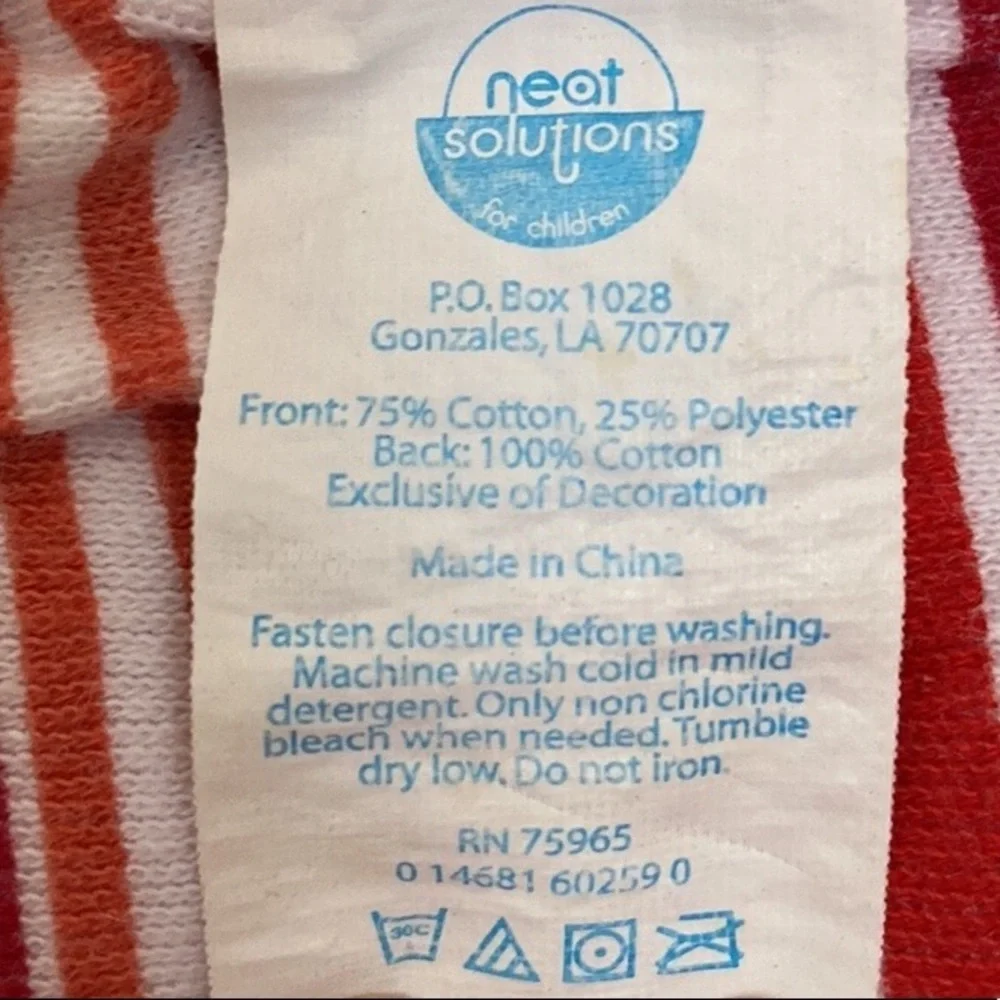 Neat Solutions Red Valentine’s Day Baby Bib “Lil’ Valentine” Hearts Cotton Blend